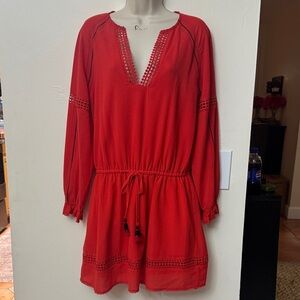 Rebecca Minkoff Red Long Sleeve Dress